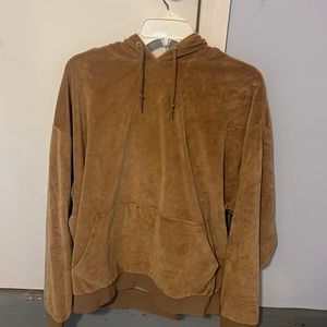 A beige velvet ASOS sweater hoodie!